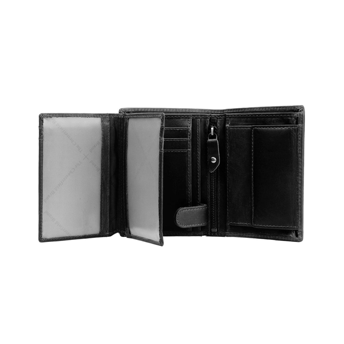 Hazel Full-Grain Leather Wallet til Kvinder - Structured Side Profile Showing Gusset Depth &amp; Expansion Capacity