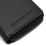 Solid Antique Brass Hardware &amp; Heavy-Duty Dual Zipper Detail on Lenwick Full-Grain Leather Wallet til Kvinder