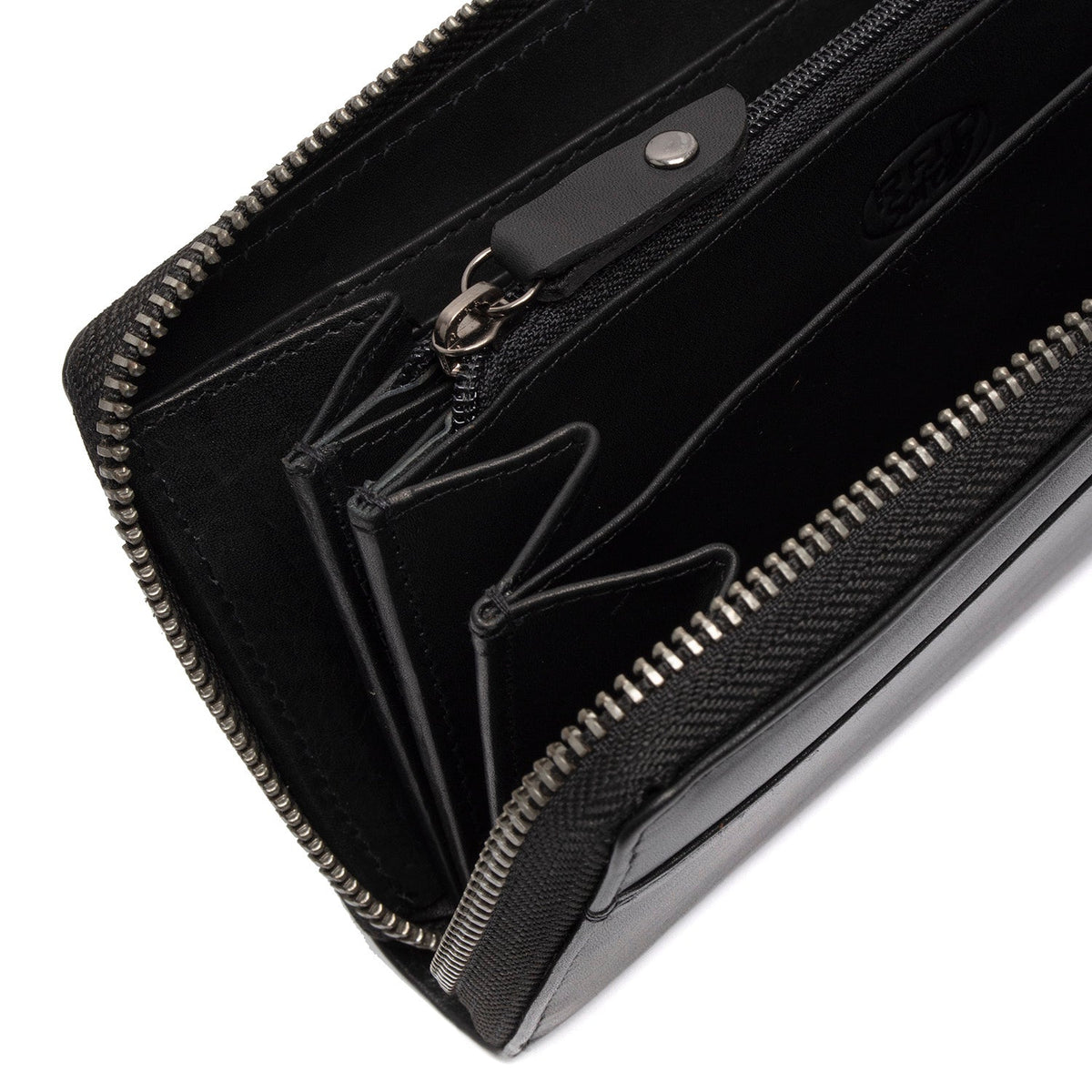 
Classic 100% Full-Grain leather Wallet - Bagfra med forstærkede læderremme og syninger