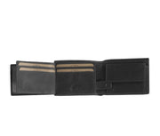 
Solid Antique Brass Hardware & Heavy-Duty Dual Zipper Detail on Marvin Læderpung