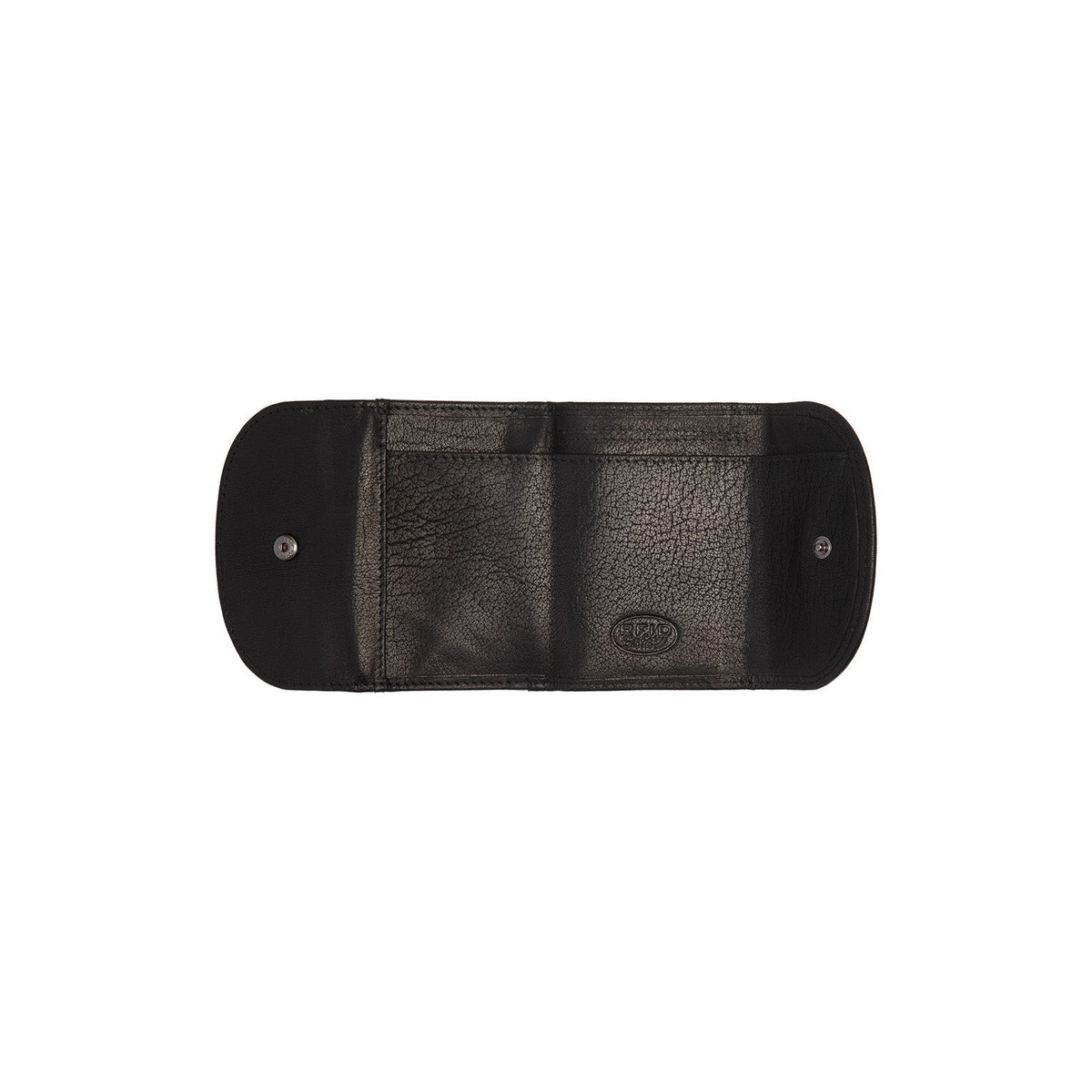 Newton Full-Grain Leather Wallet til Kvinder - Structured Side Profile Showing Gusset Depth &amp; Expansion Capacity