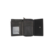 Sorraia Full-Grain Leather Wallet til Kvinder - Structured Side Profile Showing Gusset Depth &amp; Expansion Capacity