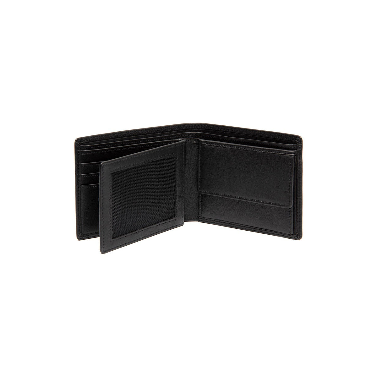 Solid Antique Brass Hardware &amp; Heavy-Duty Dual Zipper Detail on Stephens Full-Grain Leather Wallet til Mænd