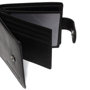 Yamba Full-Grain Leather Wallet til Mænd - Structured Side Profile Showing Gusset Depth &amp; Expansion Capacity