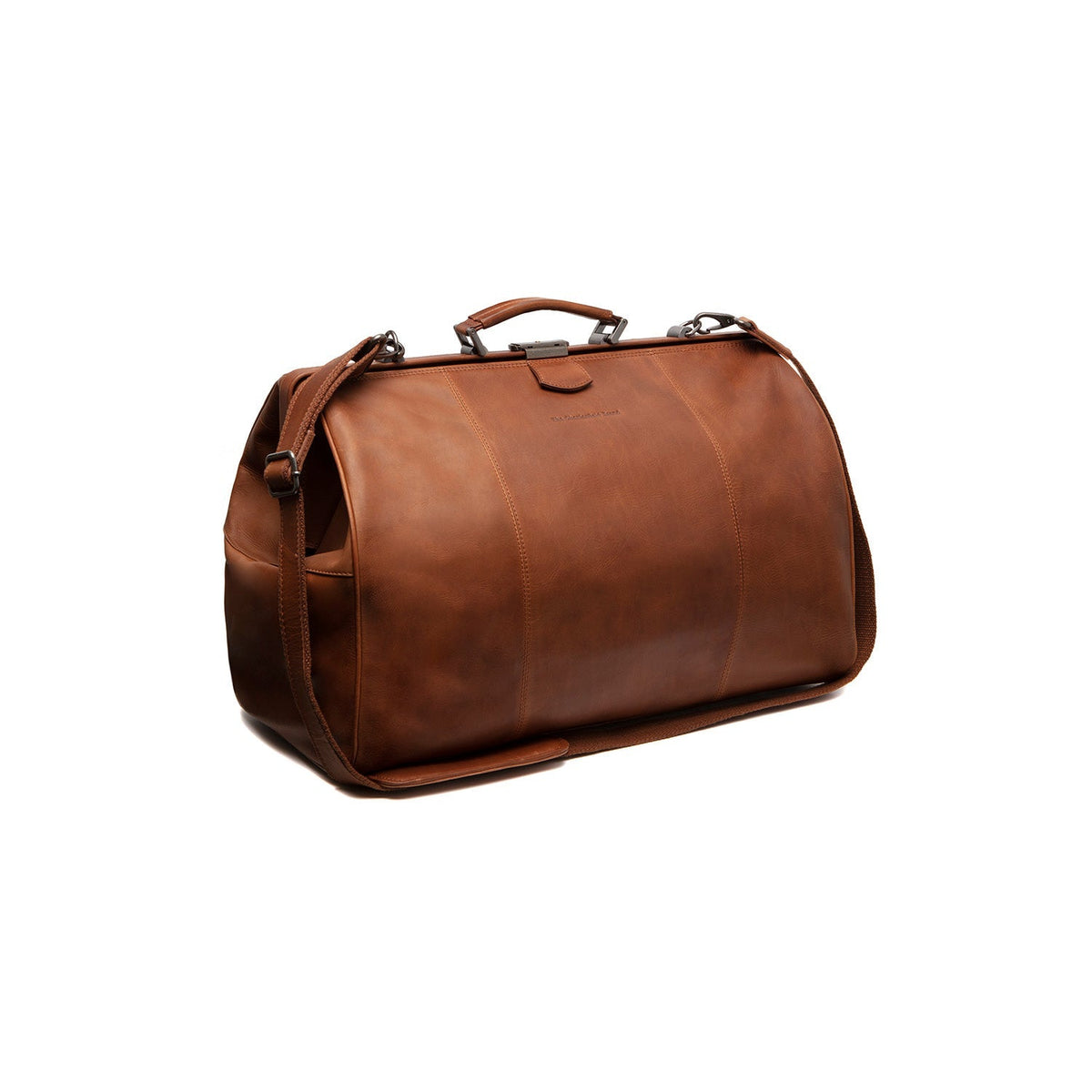 Corfu Full-Grain Leather Weekender Bag til Kvinder in Classic 100% Full-Grain Leather - Full Exterior Front Profile View | Buy Online