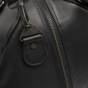 Volenza Full-Grain Leather Weekender Bag til Kvinder - Structured Side Profile Showing Gusset Depth &amp; Expansion Capacity