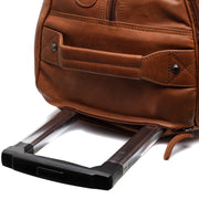 Cognac Leather Weekender Trolley Jayven til Kvinder, detail view 1