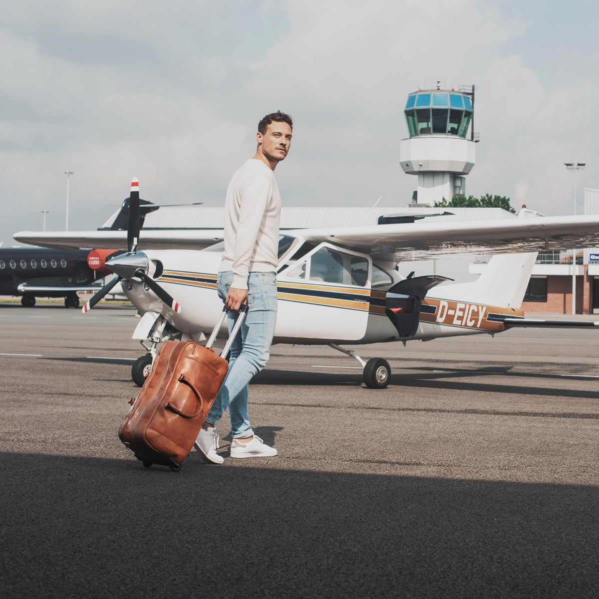 Leather Weekender Trolley Jayven til Kvinder – alternate product view 3