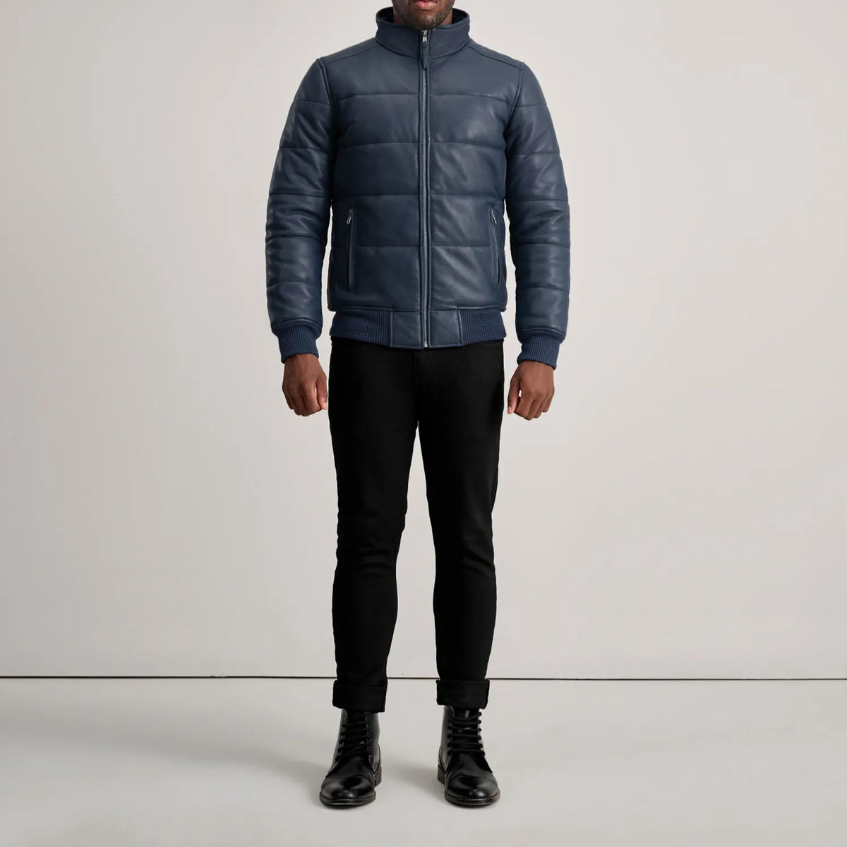 Lucas Læder Bomberjakke til Mænd – alternate product view 3