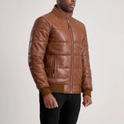 Lucas Læder Bomberjakke til Mænd – alternate product view 2