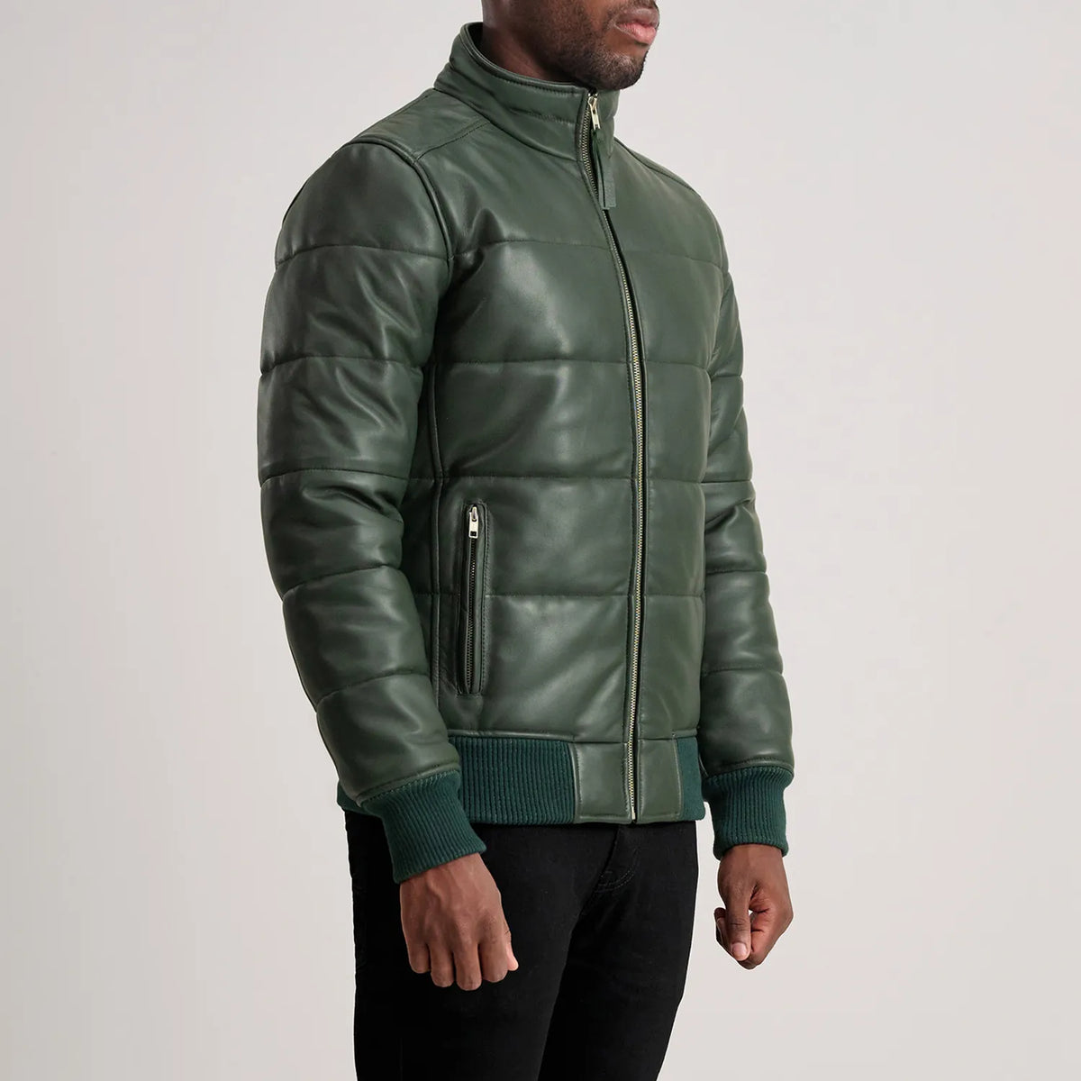 Lucas Læder Bomberjakke til Mænd – alternate product view 2