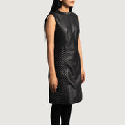 
Black Sheepskin leather Coat - Bagfra med tilpassede skuldre og ren kant