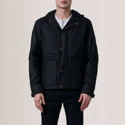 Authentic Waxed Cotton Canvas Grain Texture &amp; Heavy-Duty Seam Stitching Detail