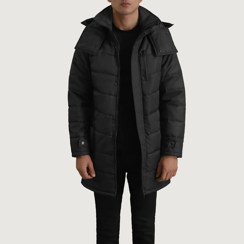 Moore Sort Hooded Parka til Mænd