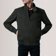
Authentic Waxed Cotton Canvas Grain Texture & Heavy-Duty Seam Stitching Detail