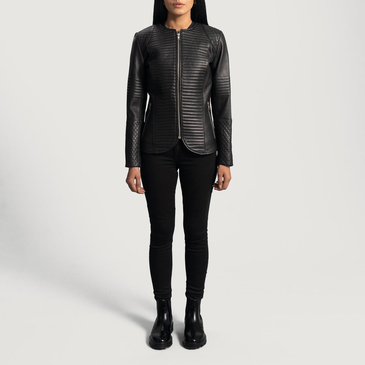 Nexi Quilted Læderjakke til Kvinder – alternate product view 3