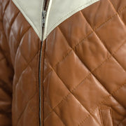 
Norman Læderjakke Lysebrun Puffer Læderjakke til Mænd – alternate product view 6