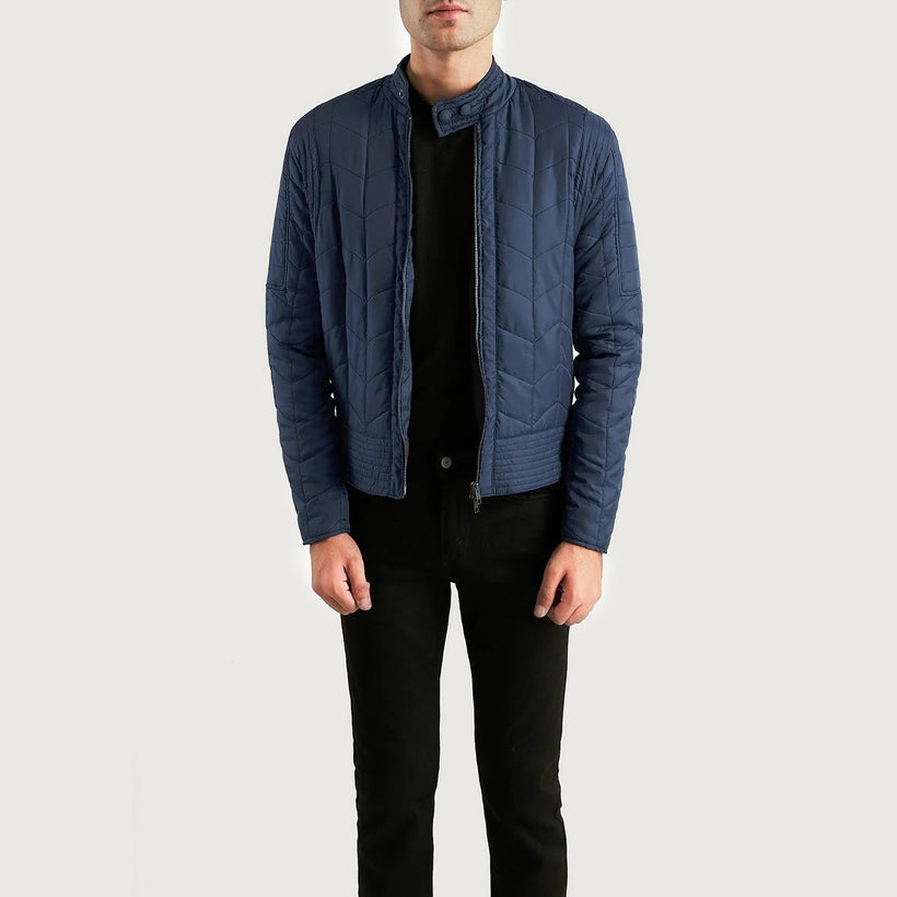 Nyle Quilted Windbreaker Læderjakke til Mænd
