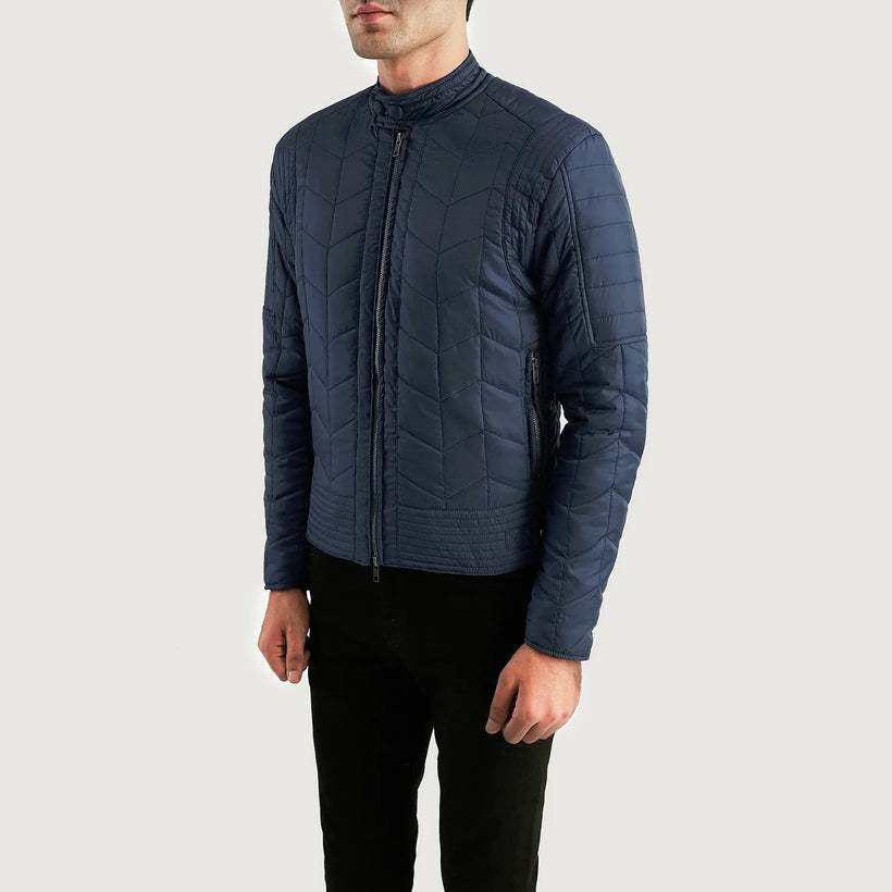 Nyle Quilted Windbreaker Læderjakke til Mænd