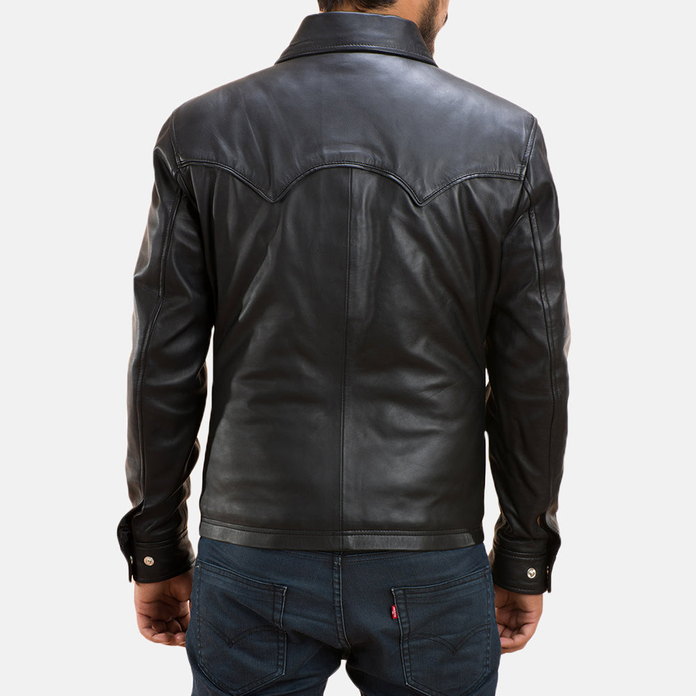 Authentic Sheepskin Leather with Semi-aniline Finish Grain Texture &amp; Heavy-Duty Seam Stitching Detail