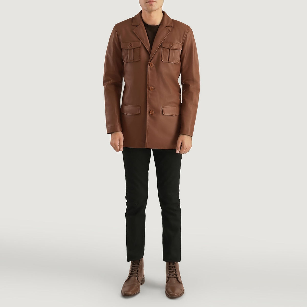 Ray Cutler Læderjakke til Mænd – alternate product view 3