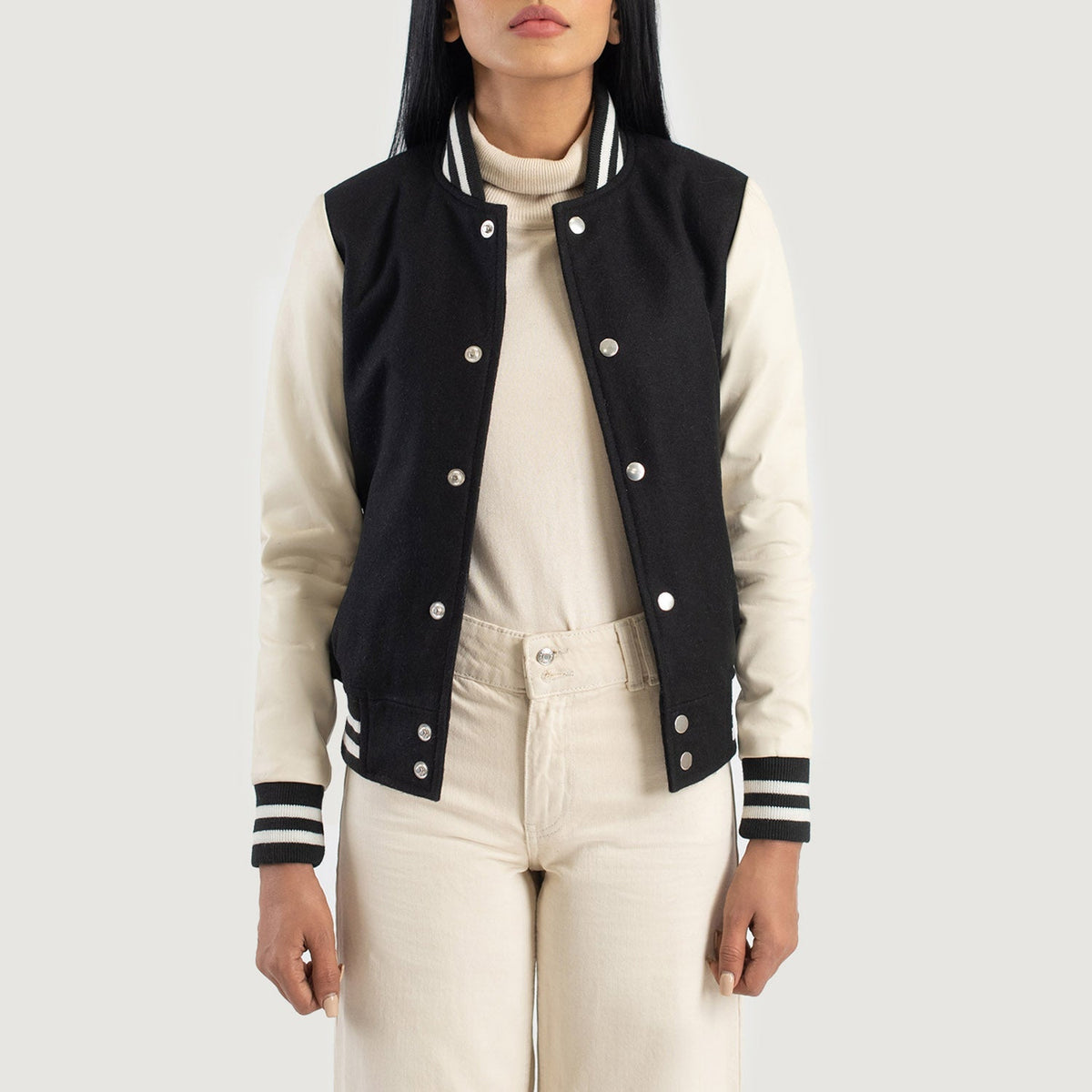 
Savant Varsity Læderjakke til Damer – alternate product view 1