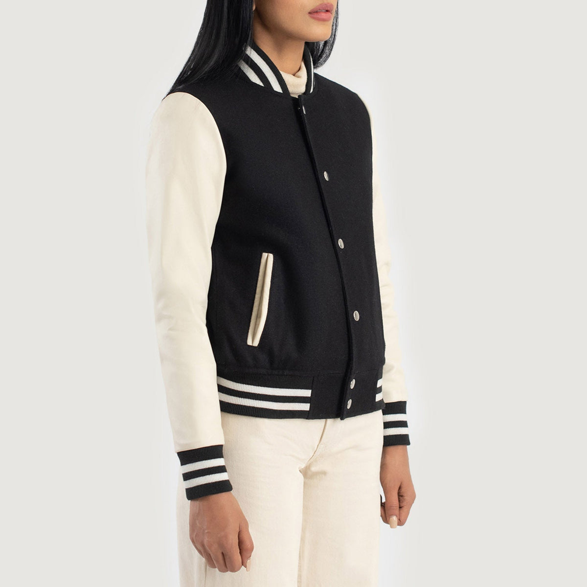 
Savant Varsity Læderjakke til Damer – alternate product view 2