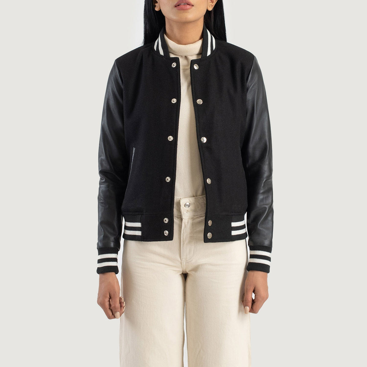 
Savant Varsity Læderjakke til Damer – alternate product view 1