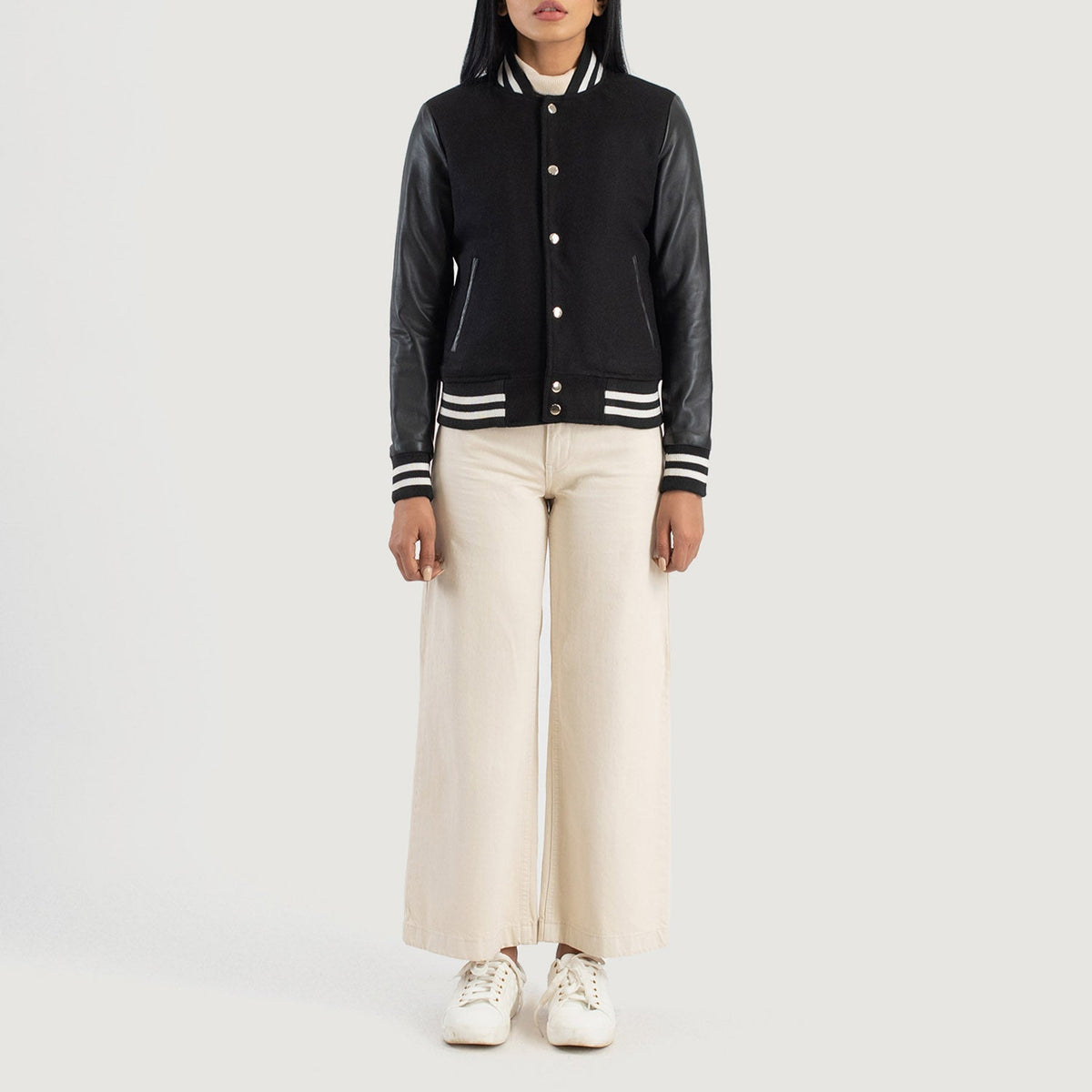 
Savant Varsity Læderjakke til Damer – alternate product view 3