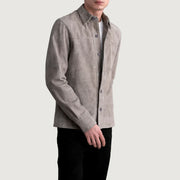 
Grey Goatskin suede Jacket - Bagfra med tilpassede skuldre og ren kant