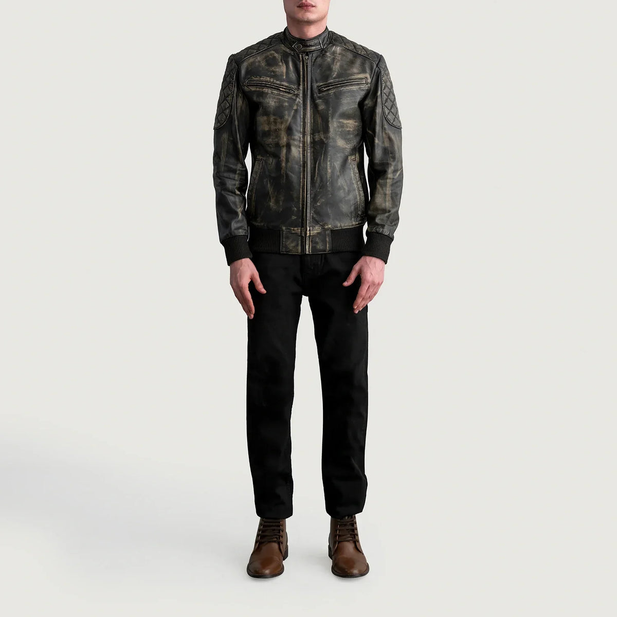Sven Læder Bomberjakke til Mænd – alternate product view 4