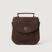 
The Sandra Vintage Distressed Brown Leather Saddle Bag For Women - Struktureret sideprofil med rummelighed