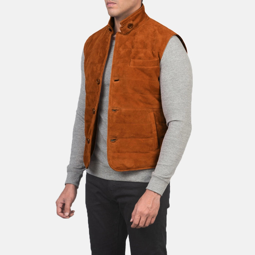 Tony Brun Suede Vest til Mænd