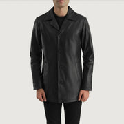 
Urban Slate Sort Læderfrakke til Mænd in Black Cowhide (Lt-071) Leather - Forfra med skræddersyet silhuet | Køb online