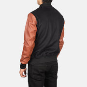 Authentic Sheepskin Leather with Semi-aniline Finish Grain Texture &amp; Heavy-Duty Seam Stitching Detail