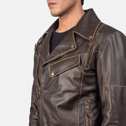 Vincent Sort Læder Bikerjakke til Mænd – alternate product view 6