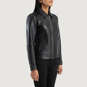 Vixen Classic Collar Læderjakke til Kvinder – alternate product view 2