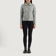 Vixen Classic Collar Læderjakke til Kvinder – alternate product view 3