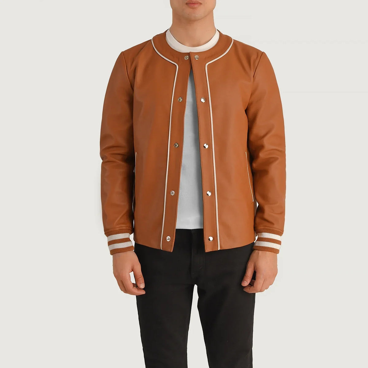 Willis Varsity Læderjakke til Mænd – alternate product view 1