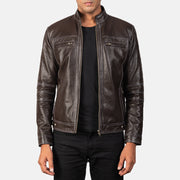 Youngster Læder Bikerjakke til Mænd – alternate product view 1
