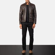 Youngster Læder Bikerjakke til Mænd – alternate product view 3