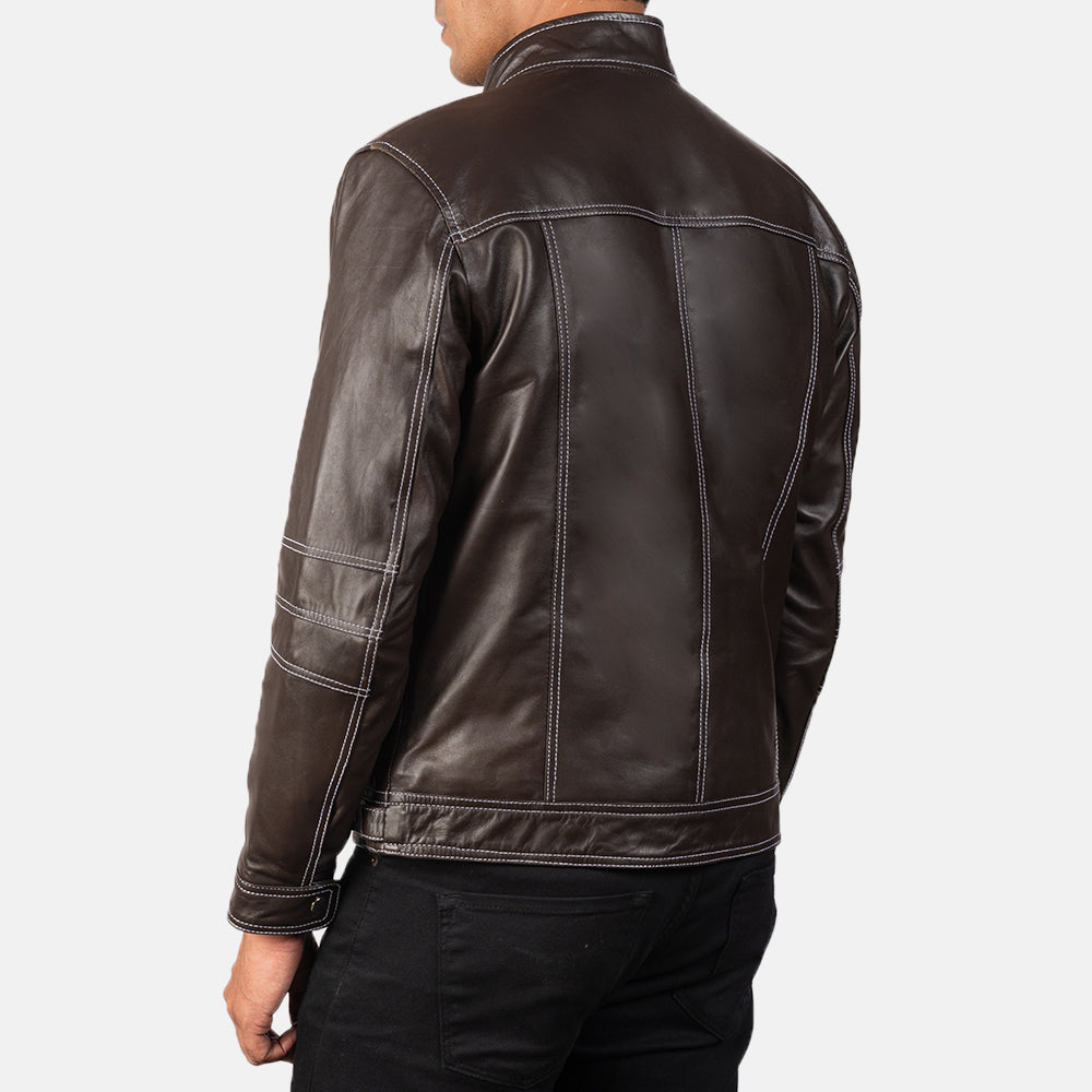 Youngster Læder Bikerjakke til Mænd – alternate product view 5