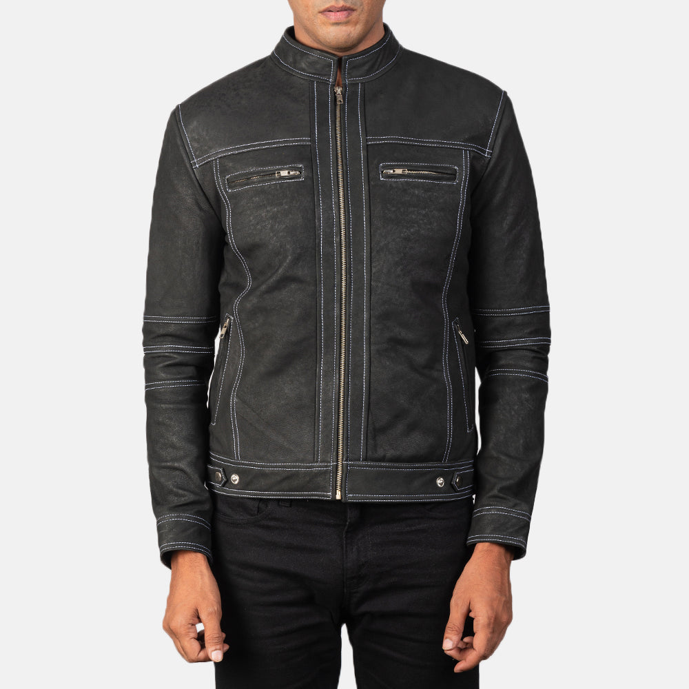 Youngster Læder Bikerjakke til Mænd – alternate product view 3