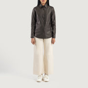Zenith Shirt Læderjakke til Kvinder – alternate product view 3