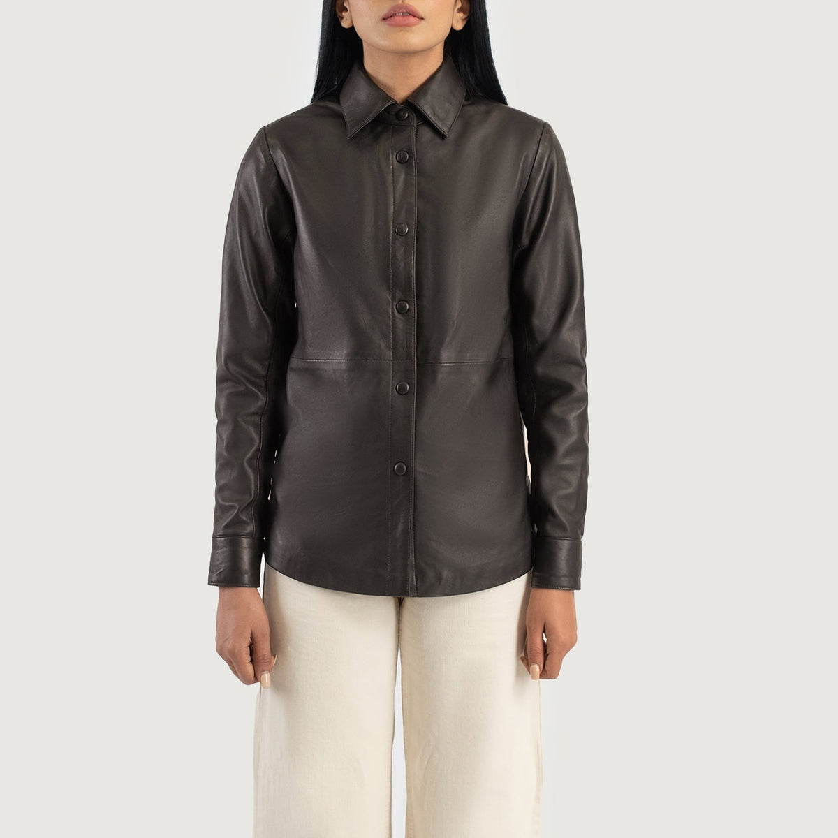 Zenith Shirt Læderjakke til Kvinder – alternate product view 4