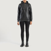 Zest Hooded Pullover Læderjakke til Kvinder – alternate product view 3