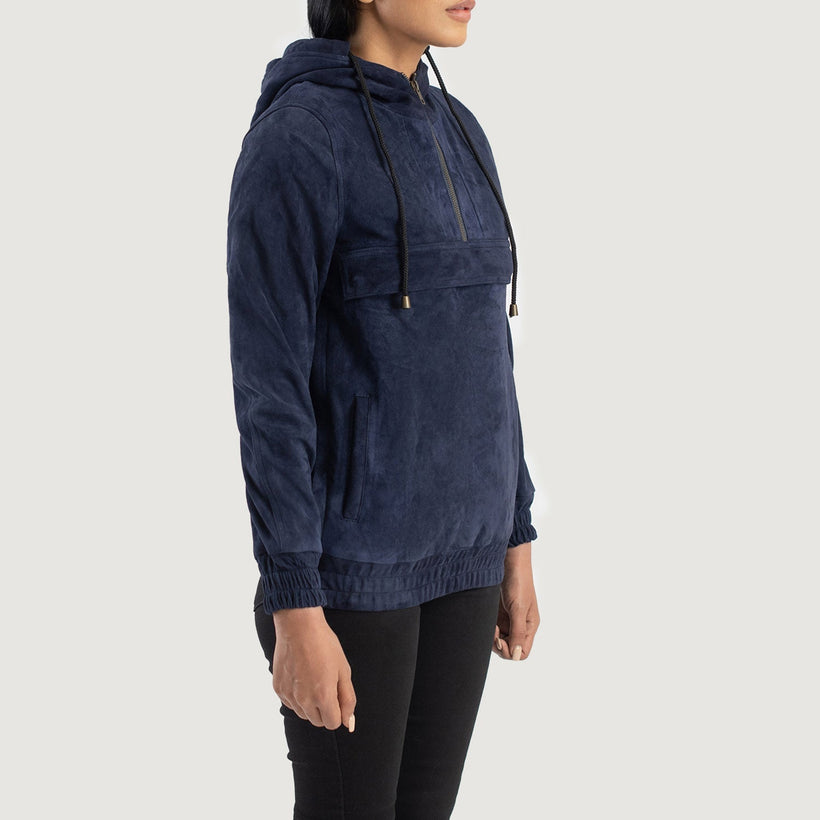 Zest Hooded Pullover Læderjakke til Damer