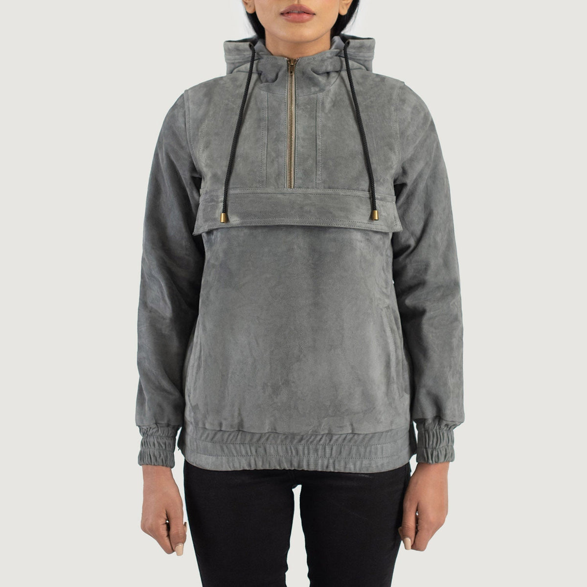 Zest Hooded Pullover Læderjakke til Kvinder – alternate product view 1