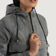 Zest Hooded Pullover Læderjakke til Kvinder – alternate product view 4
